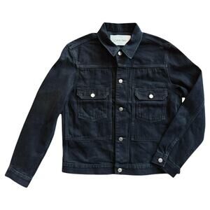 Calvin Klein NWT Unisex Standards Black Selvedge Denim Utility Jacket - Small S